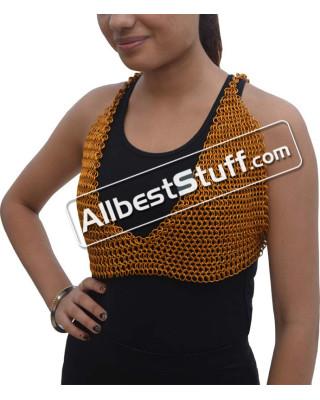 Butted 8 mm Light Weight Aluminum Chainmail Bra top